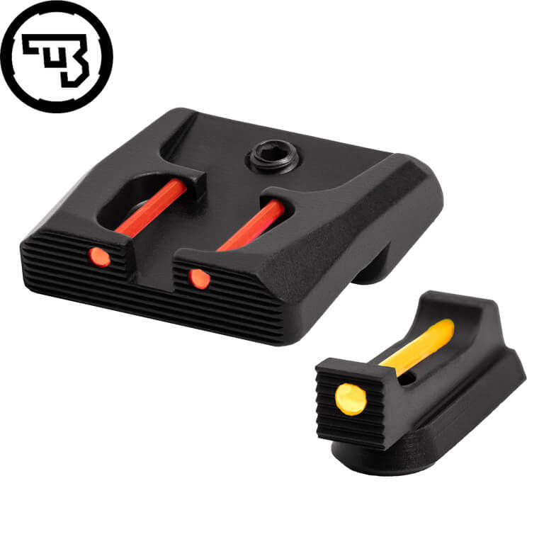 CZ P-07, CZ P-09 kiinteä rautähtäinsetti kuituoptiikalla | tyyppi B