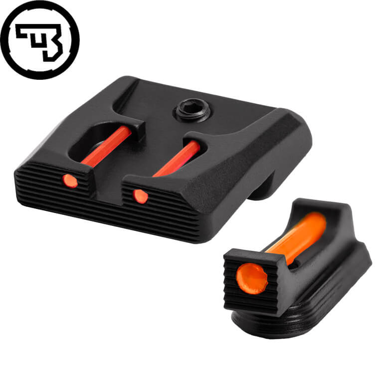 CZ P-07, CZ P-09 kiinteä rautähtäinsetti kuituoptiikalla | tyyppi B
