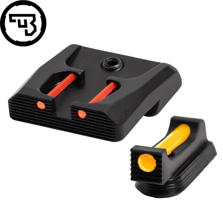 CZ P-07, CZ P-09 kiinteä rautähtäinsetti kuituoptiikalla | tyyppi B