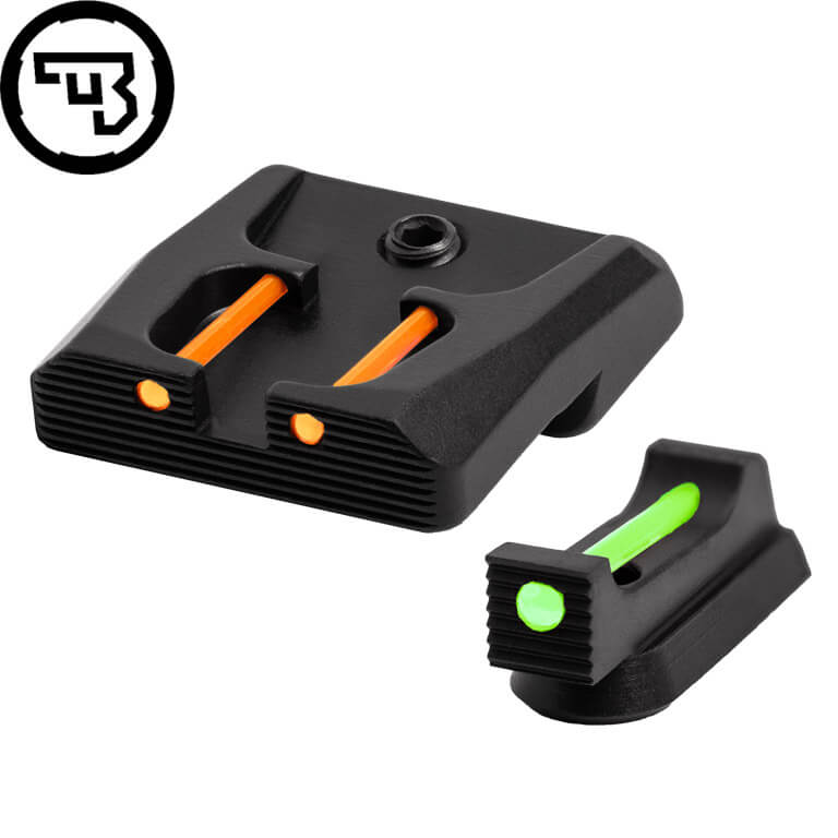 CZ P-07, CZ P-09 kiinteä rautähtäinsetti kuituoptiikalla | tyyppi B