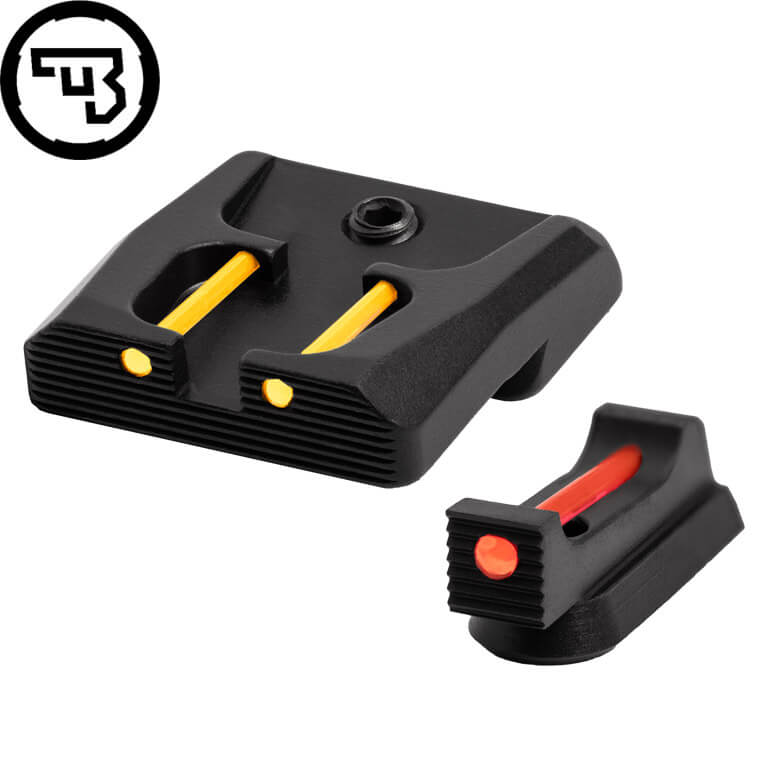 CZ P-07, CZ P-09 kiinteä rautähtäinsetti kuituoptiikalla | tyyppi B