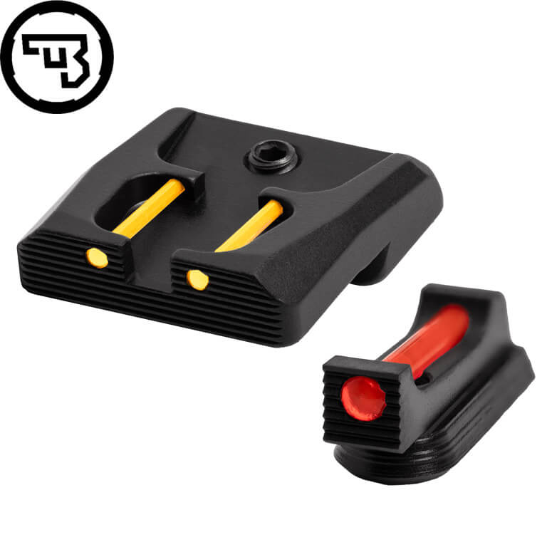 CZ P-07, CZ P-09 kiinteä rautähtäinsetti kuituoptiikalla | tyyppi B