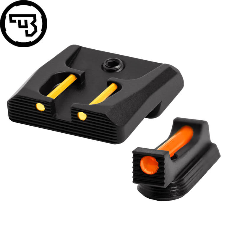CZ P-07, CZ P-09 kiinteä rautähtäinsetti kuituoptiikalla | tyyppi B