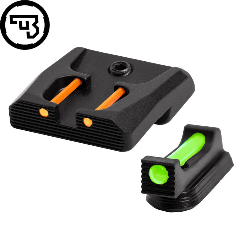 CZ P-07, CZ P-09 kiinteä rautähtäinsetti kuituoptiikalla | tyyppi B