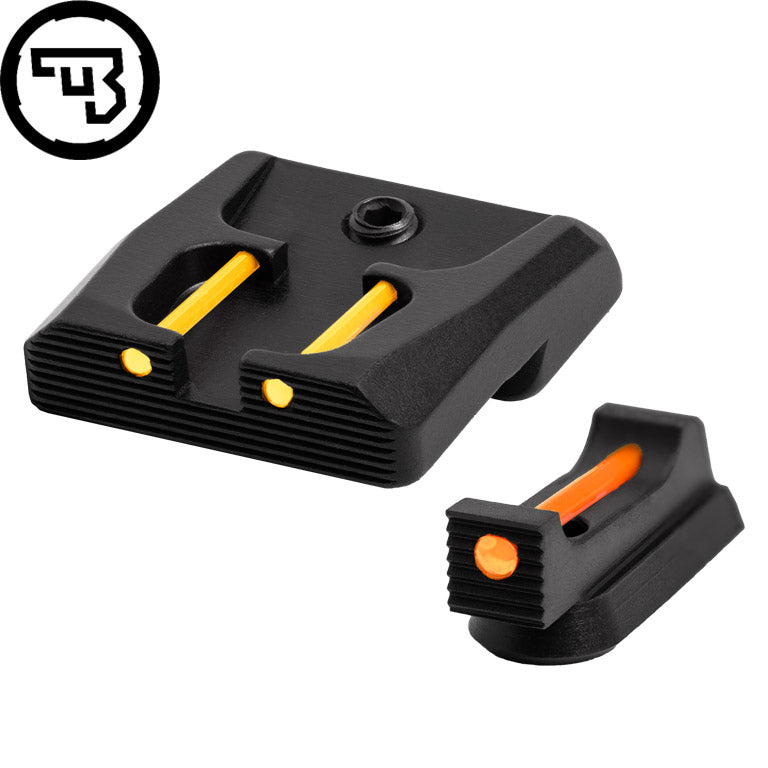 CZ P-07, CZ P-09 kiinteä rautähtäinsetti kuituoptiikalla | tyyppi B