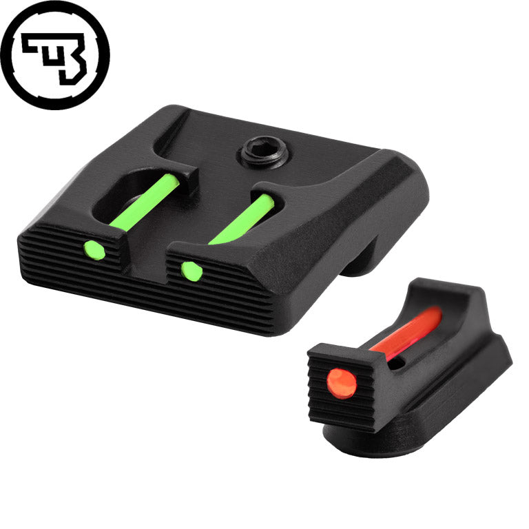 CZ P-07, CZ P-09 kiinteä rautähtäinsetti kuituoptiikalla | tyyppi B