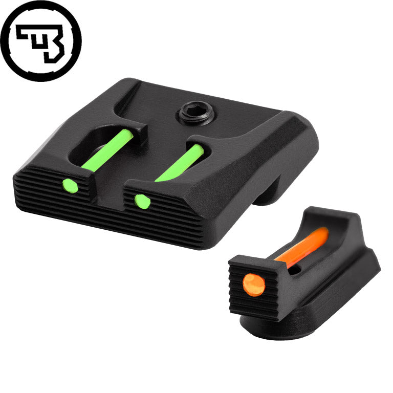 CZ P-07, CZ P-09 kiinteä rautähtäinsetti kuituoptiikalla | tyyppi B