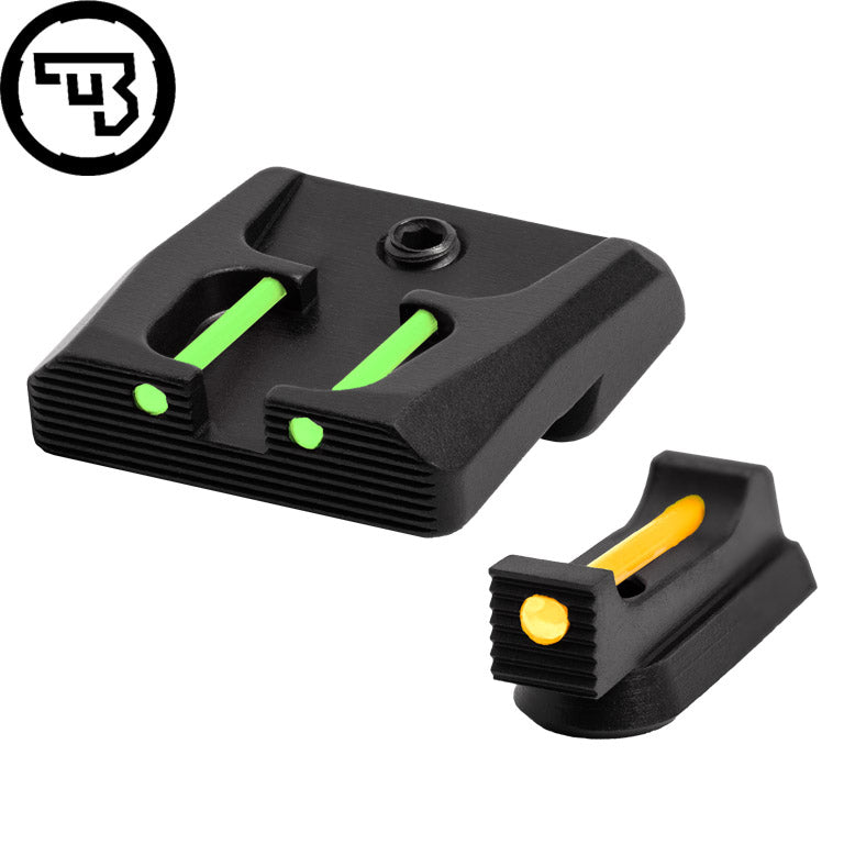 CZ P-07, CZ P-09 kiinteä rautähtäinsetti kuituoptiikalla | tyyppi B