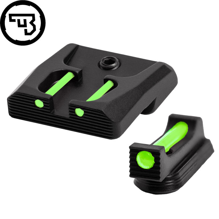 CZ P-07, CZ P-09 kiinteä rautähtäinsetti kuituoptiikalla | tyyppi B