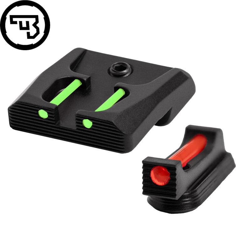 CZ P-07, CZ P-09 kiinteä rautähtäinsetti kuituoptiikalla | tyyppi B