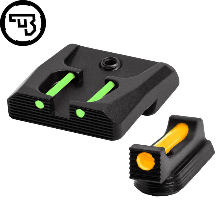 CZ P-07, CZ P-09 kiinteä rautähtäinsetti kuituoptiikalla | tyyppi B