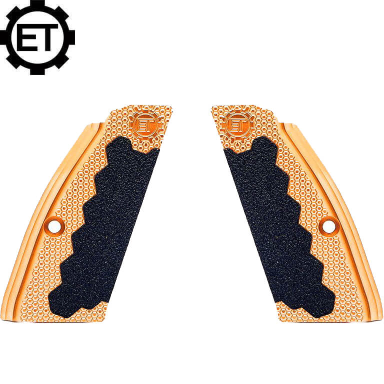 CZ 75B & SP-01, CZ TS 2, CZ Shadow 2 messinki ET lyhyet kahvapaneelit