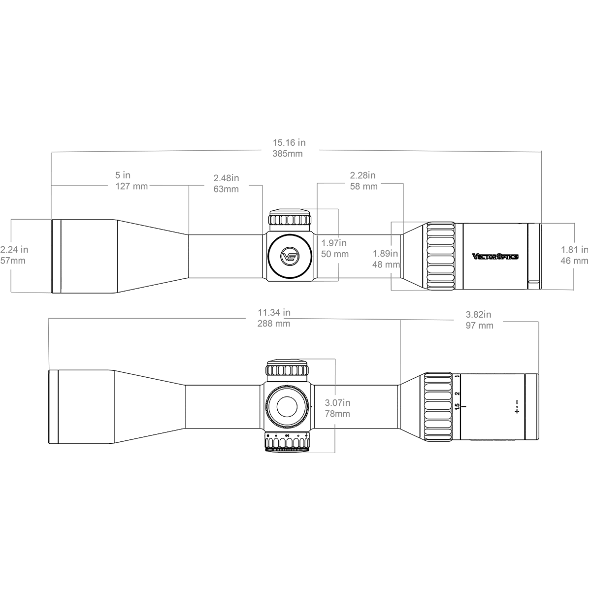 Vector Optics Continental 1,5–9x42 SFP -kiikaritähtäin