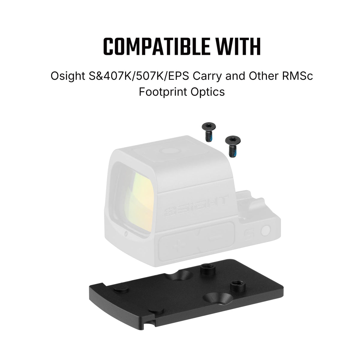 Footprint adapteri | Trijicon RMR:stä Shield RMSc & K-series footprintiin