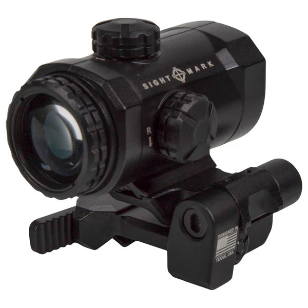 Sightmark XTM-3 3xSuurennin punapistetähtäinkiinnikkeellä LQD flip to side