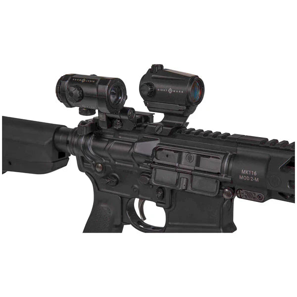 Sightmark XTM-3 3xSuurennin punapistetähtäinkiinnikkeellä LQD flip to side