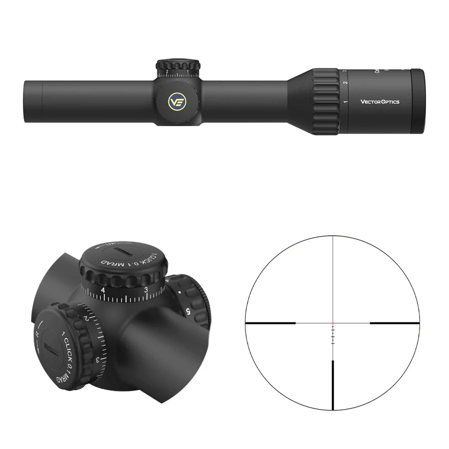 Vector Optics Continental x6 1-6x24i Fiber kiikaritähtäin
