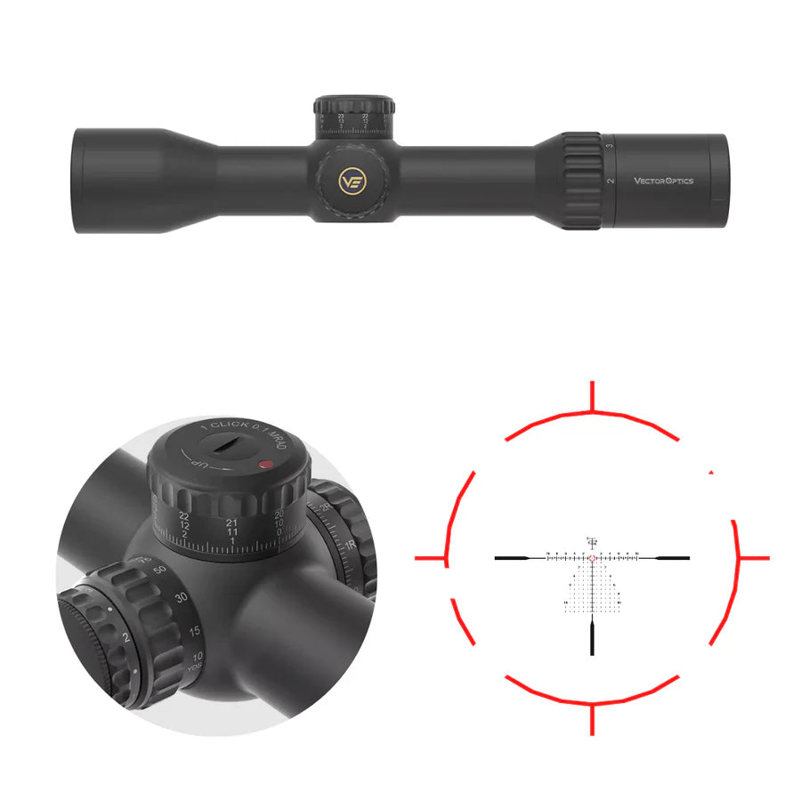 Vector Optics Continental x6 2-12x44 RAR kiväärikiikaritähtäin