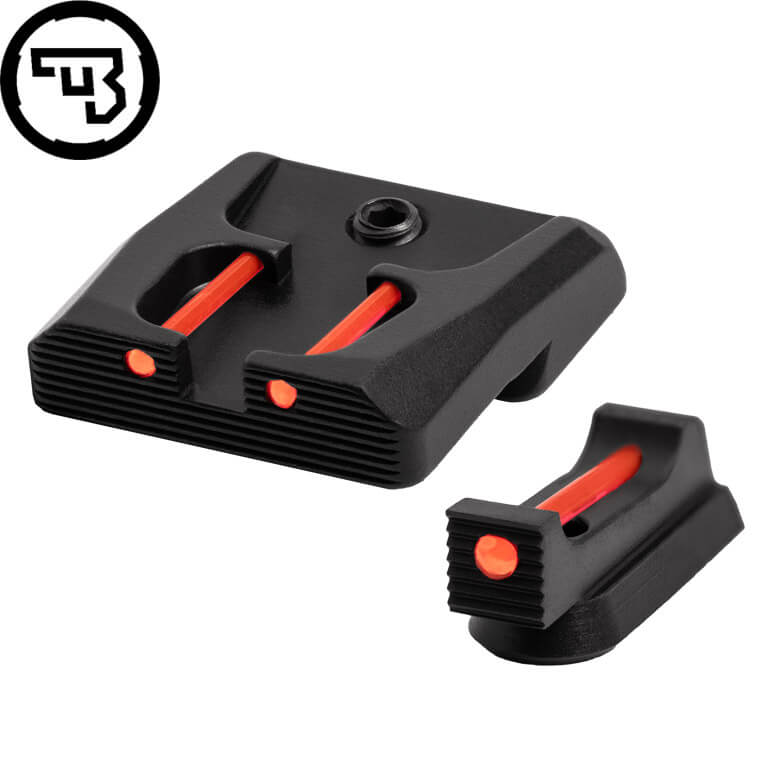 CZ P-07, CZ P-09 kiinteä rautähtäinsetti kuituoptiikalla | tyyppi B