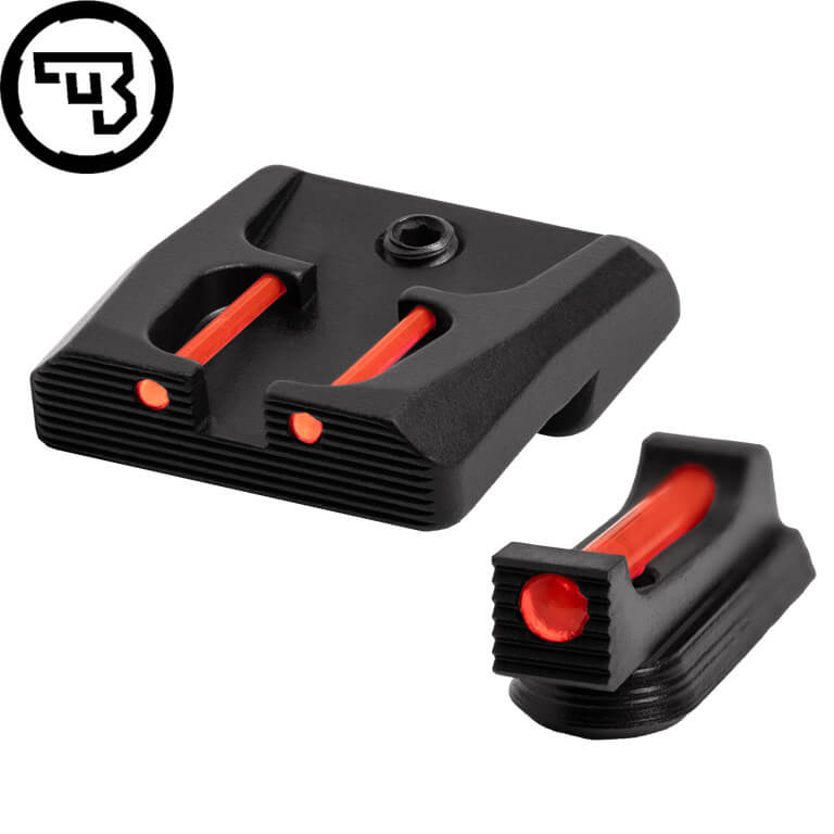 CZ P-07, CZ P-09 kiinteä rautähtäinsetti kuituoptiikalla | tyyppi B