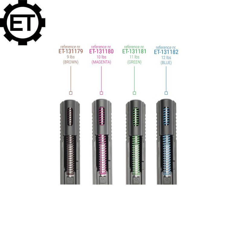 CZ Shadow 2, CZ TS 2, CZ 75B & SP-01 palautinjousen kalibrointipakkaus