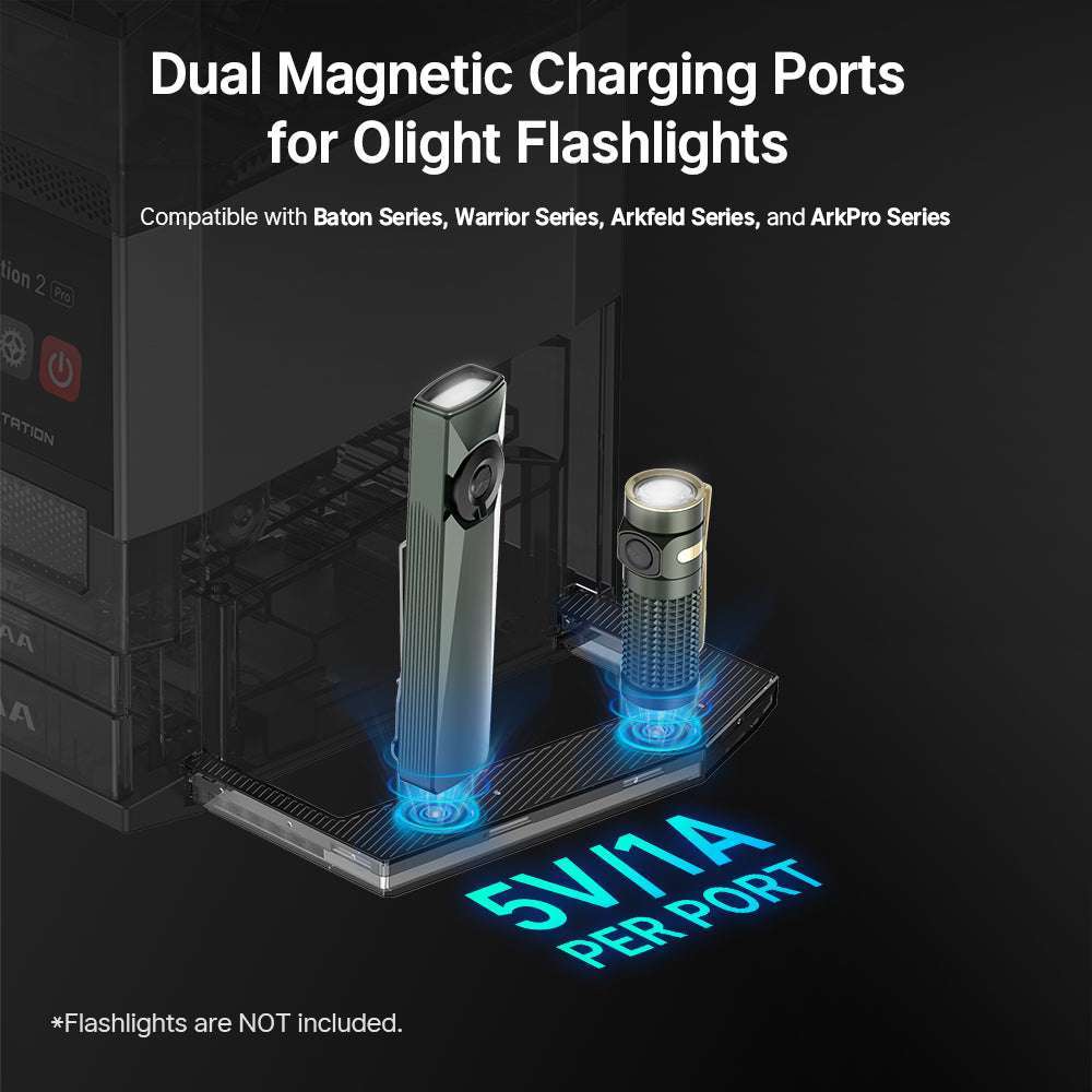 Olight Ostation 2 Pro | älykäs AA/AAA akkulaturi | 3-in-1