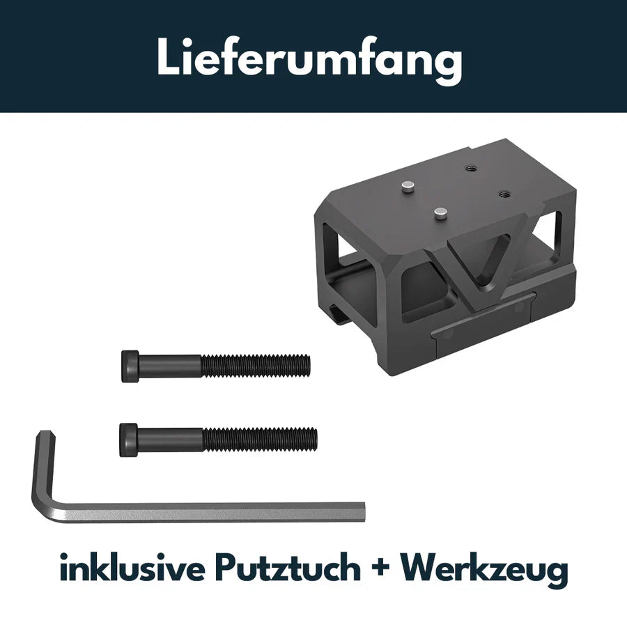 Picatinny punapistetähtäinkiinnike korottajalla [32 mm] | C-More RTS footprint 