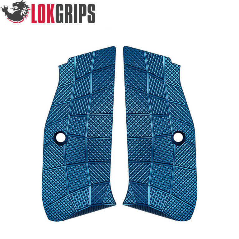 CZ 75 P-01, CZ 75 Compact alu kahvapaneelit | Gridlok blue