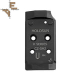 CZ Shadow 2 Optics Ready adapterilevy | Holosun K-series footprint Evo Arms