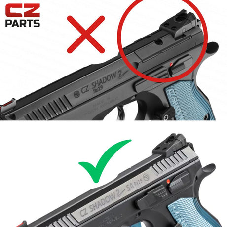 CZ Shadow 2, CZ 75 SP-01 Shadow punapistetähtäinkiinnike | Trijicon RMR footprint 