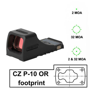 Punapistetähtäimet suoraan sopiva jalanjälki
