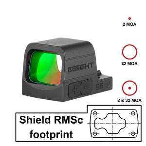 Punapistetähtäimet suoraan asennettavaksi CZ Shadow 2 Carry -malliin