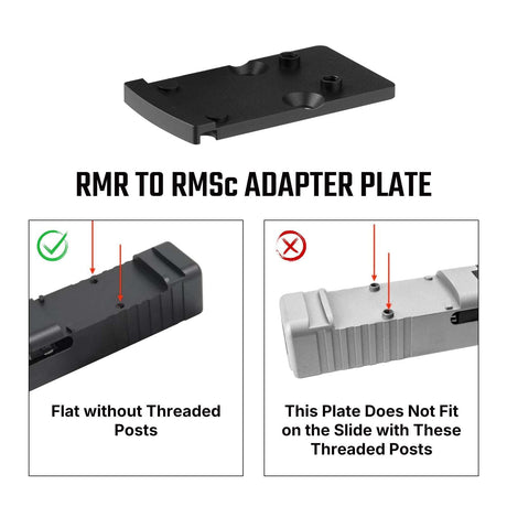 Footprint adapteri | Trijicon RMR:stä Shield RMSc & K-series footprintiin