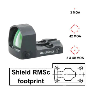 Punapistetähtäimet suoraan asennettavaksi CZ Shadow 2 Carry -malliin