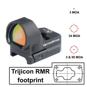 Punapistetähtäimet Trijicon RMR -jalanjäljellä