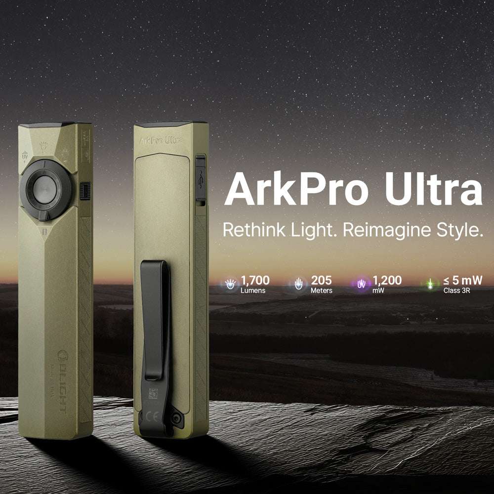 Olight ArkPro Ultra | litteä 4-in-1 EDC valaisin | 1.700 lm