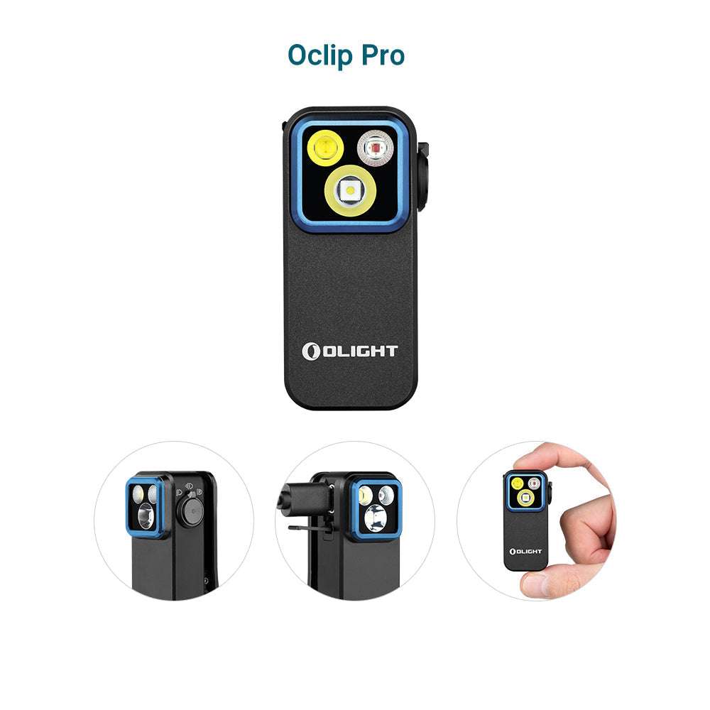 Olight Oclip Pro | monitoiminen klipsivalaisin | 500 lm
