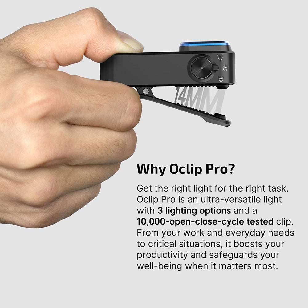 Olight Oclip Pro | monitoiminen klipsivalaisin | 500 lm