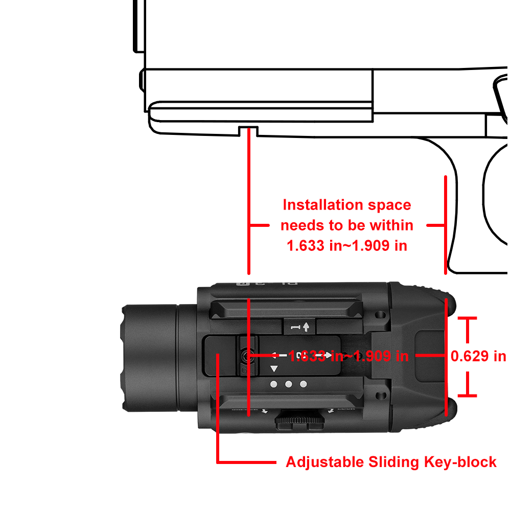 Olight PL-3R Valkyrie | pistoolivalaisin | 1.500 lm