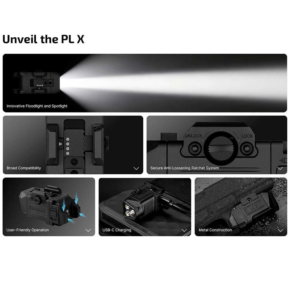 Olight PL X | pistoolin valaisin | 1.200 lm