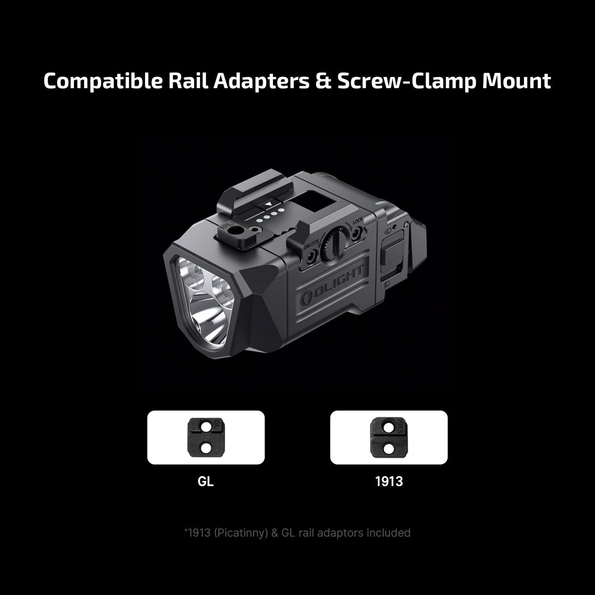 Olight PL X | pistoolin valaisin | 1.200 lm