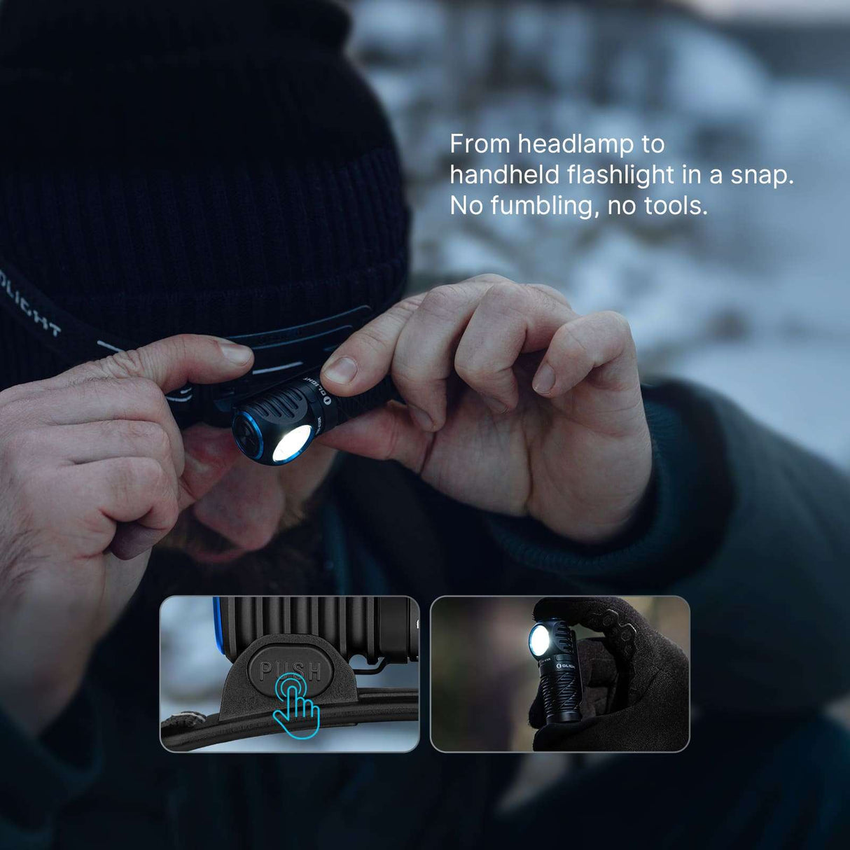 Olight Perun 3 Mini | ladattava otsalamppu | 1.250 lm