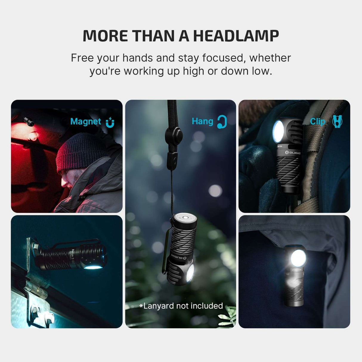 Olight Perun 3 Mini | ladattava otsalamppu | 1.250 lm