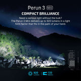 Olight Perun 3 Mini | ladattava otsalamppu | 1.250 lm